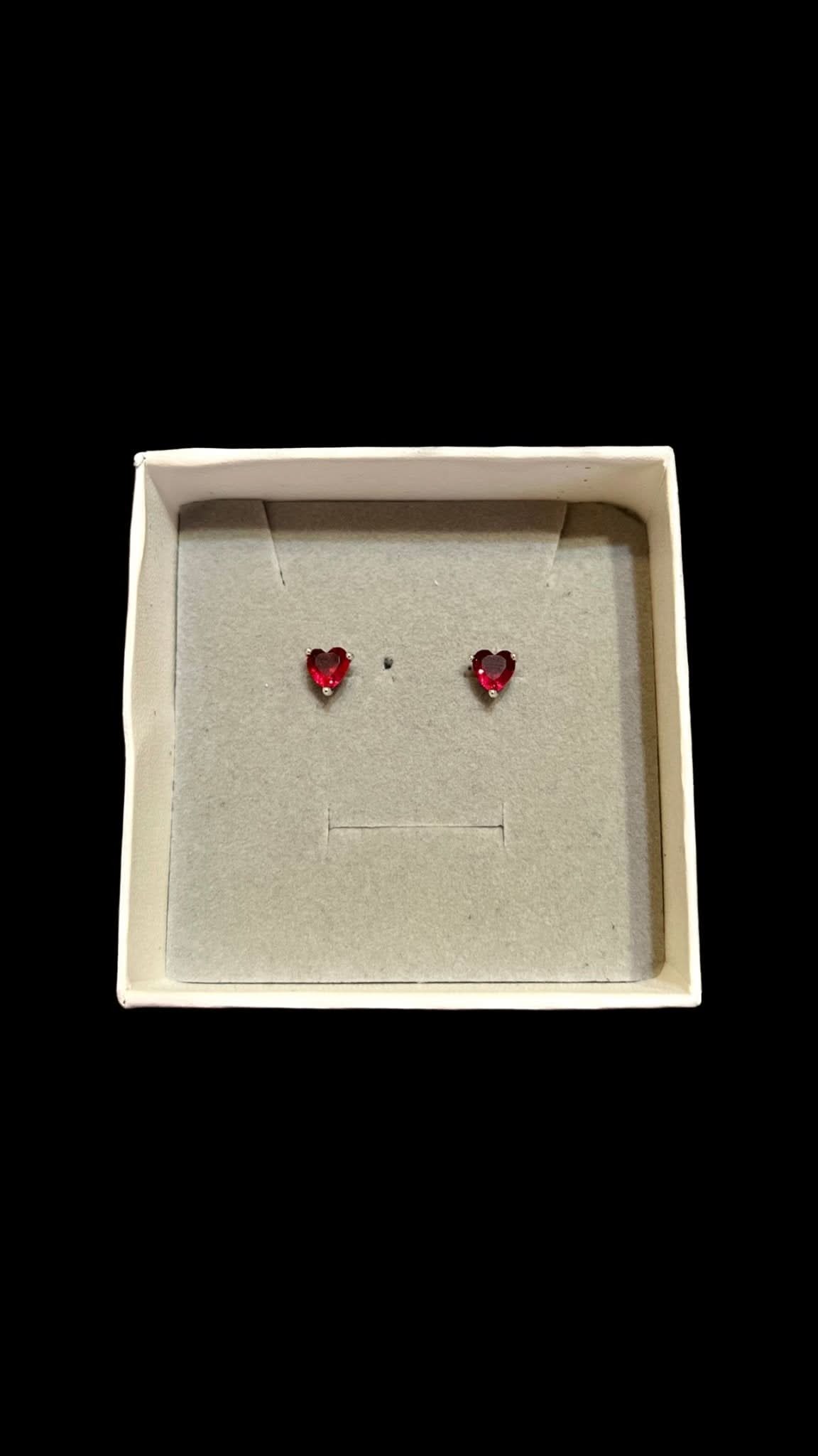 Cercei Red Heart Argint 925 - Icedout.nm