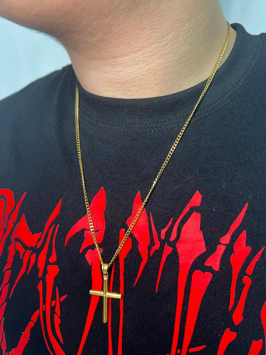 Colier Cross Gold - Icedout.nm