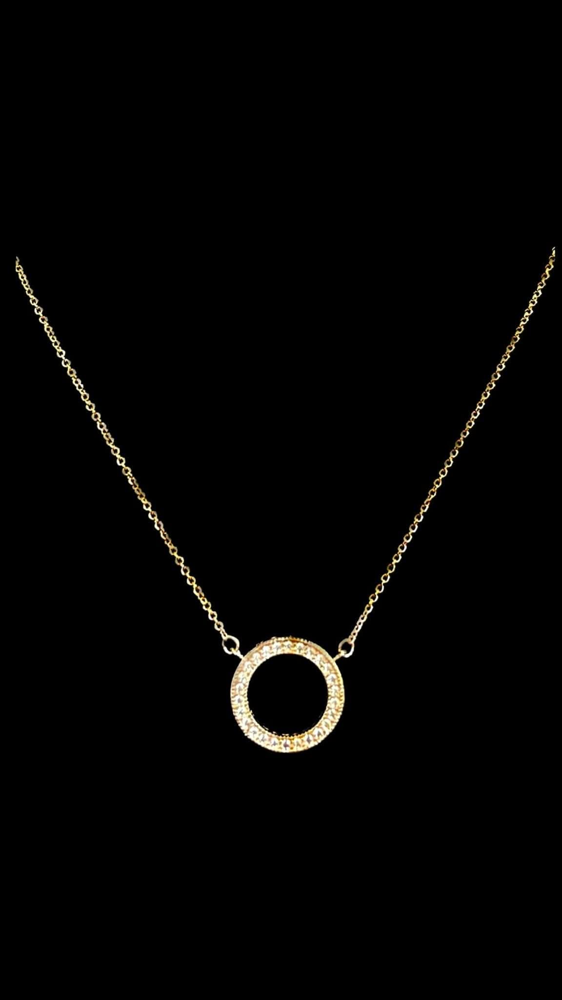 Colier Round Iced Rose Gold Argint 925 - Icedout.nm