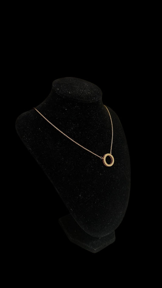 Colier Round Iced Rose Gold Argint 925 - Icedout.nm