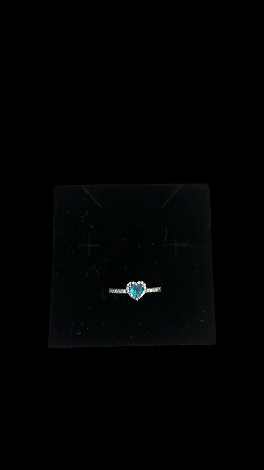 Inel Aquamarine Heart Argint 925 - Icedout.nm
