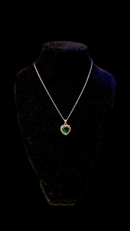 Set Colier Green Hearts - Icedout.nm