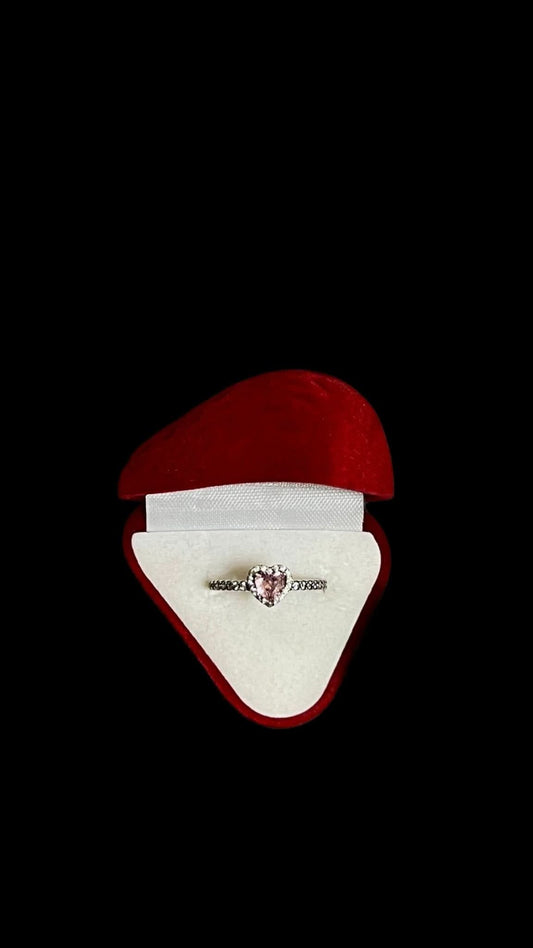 Set Strawberry Pink Heart 925 Silver - Icedout.nm