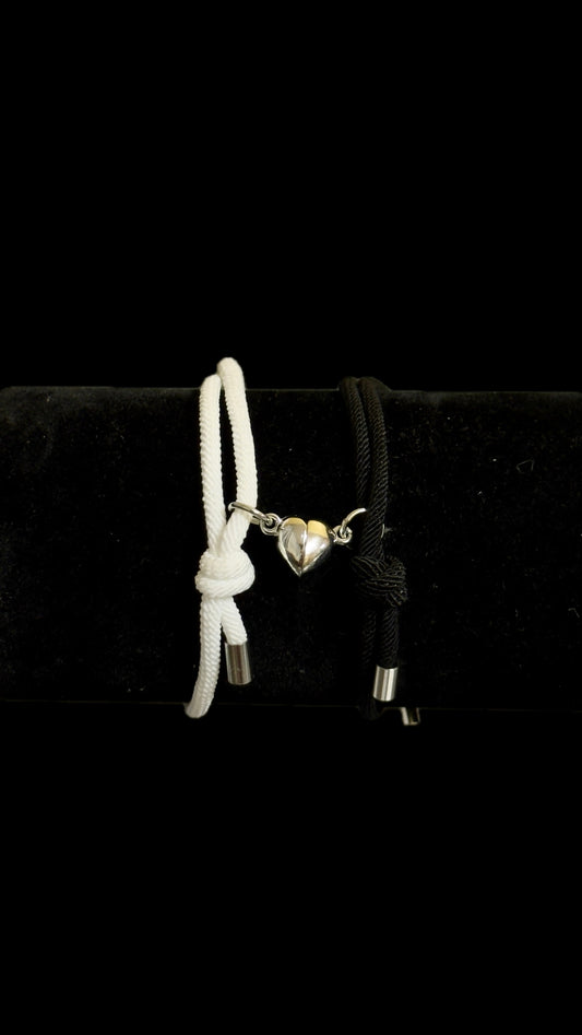 Bratari Duo Heart White&Black