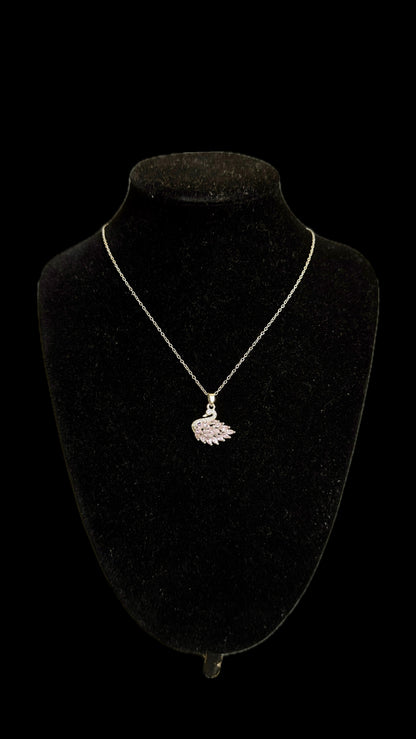 Set Lebada Pink + Inel + punguță de cadou