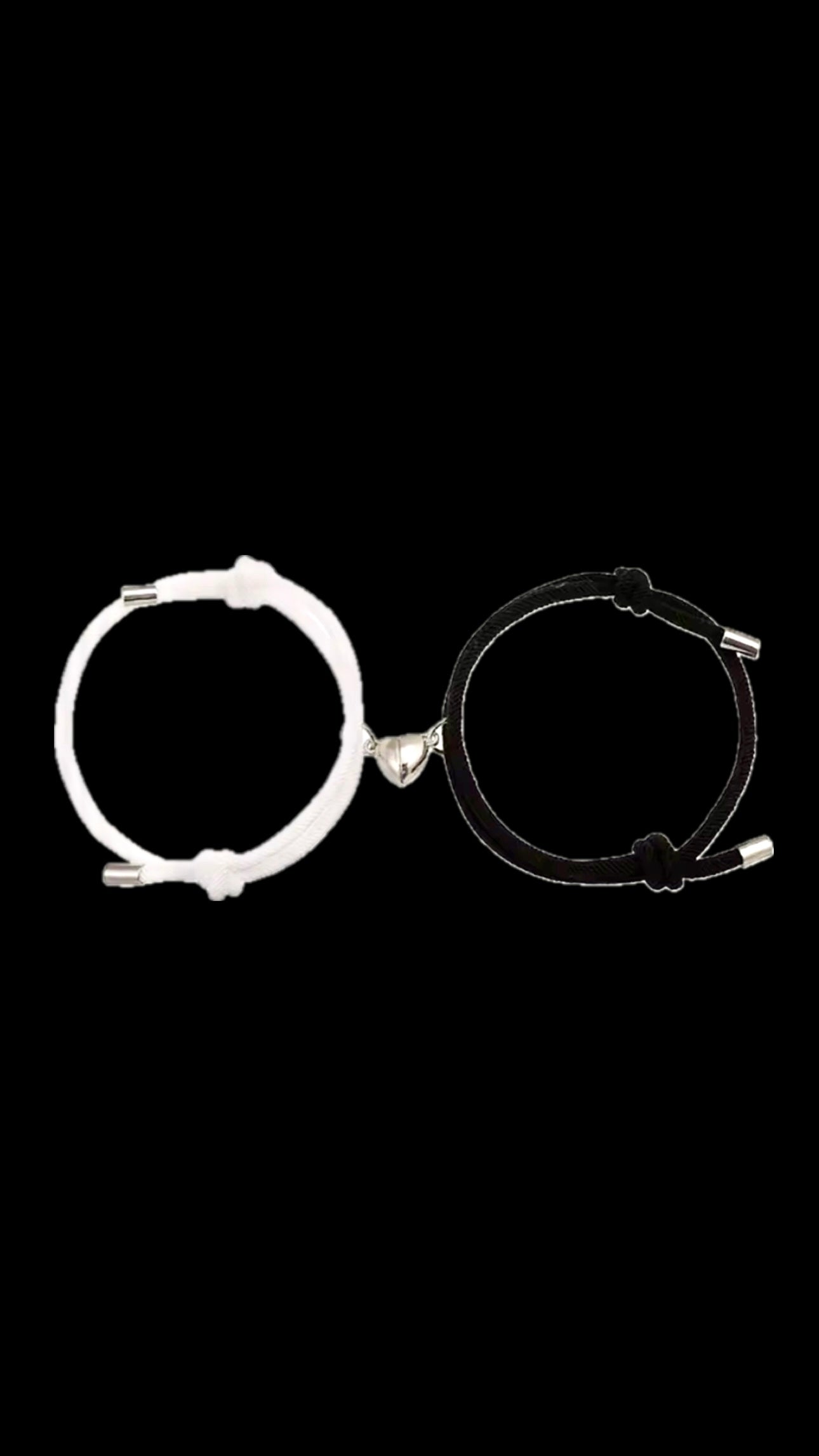 Bratari Duo Heart White&Black