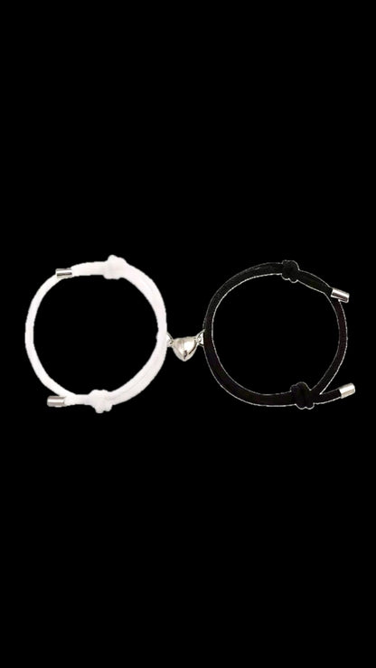 Bratari Duo Heart White&Black