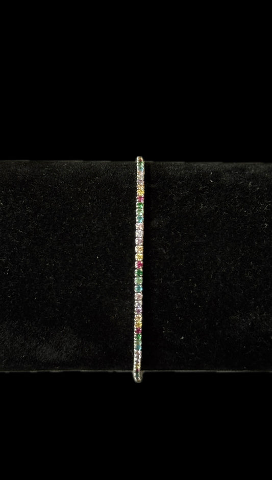 Bratara Tennis Argint 925 1 mm Multicolor