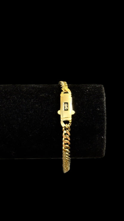 Bratara Cuban 6 MM GOLD Placat cu Aur 18k - Icedout.nm