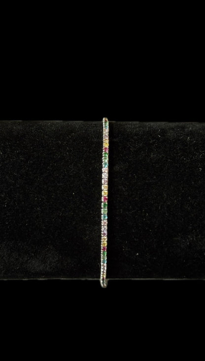 Bratara Tennis Argint 925 1 mm Multicolor - Icedout.nm