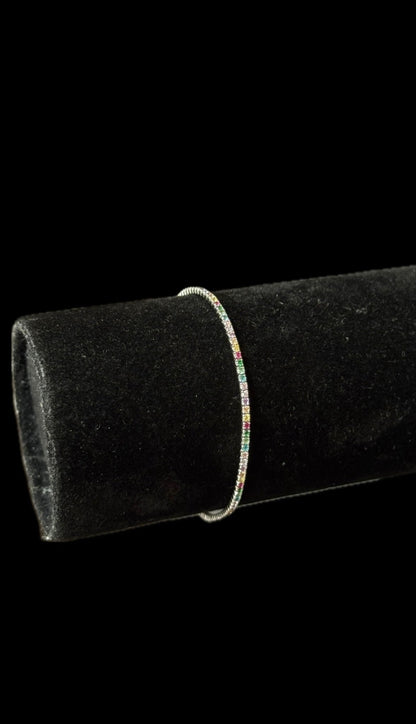 Bratara Tennis Argint 925 1 mm Multicolor - Icedout.nm