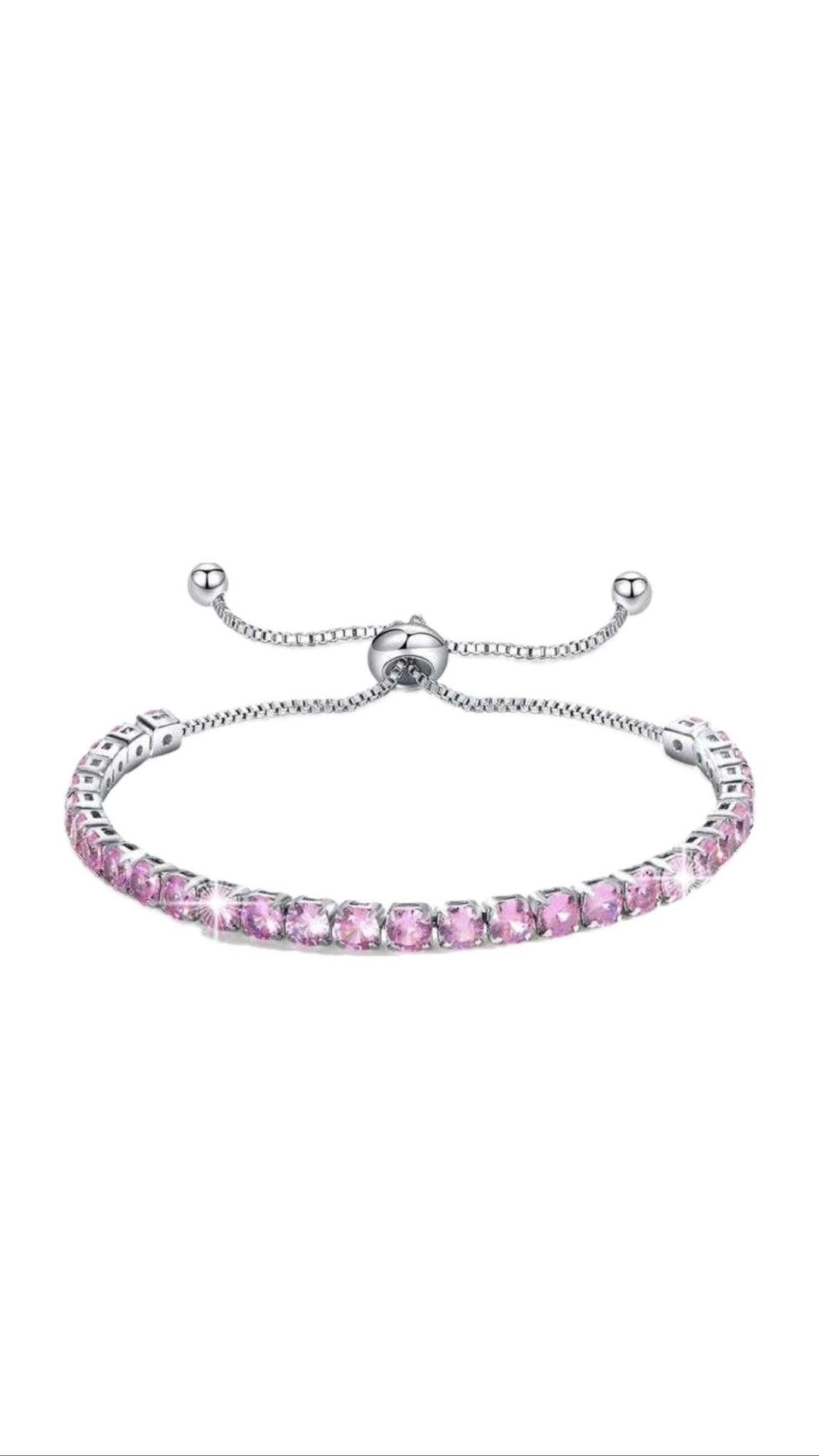 Bratara Tennis Pink Reglabila - Icedout.nm