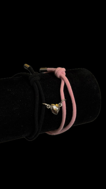 Brățări Duo Heart Pink&Black - Icedout.nm