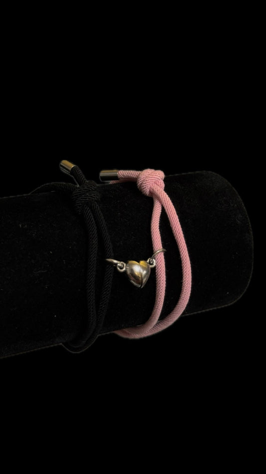 Brățări Duo Heart Pink&Black - Icedout.nm