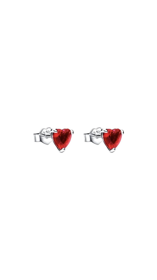 Cercei Red Heart Argint 925 - Icedout.nm