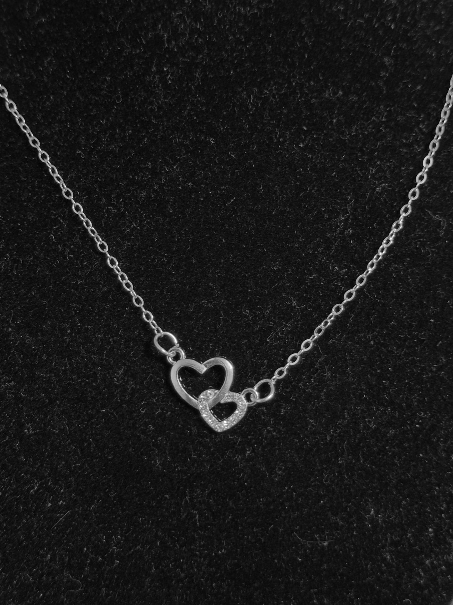 Colier Double Heart Silver - Icedout.nm