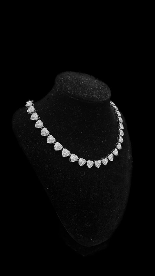 Colier Iced Heart Silver - Icedout.nm