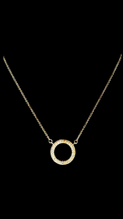 Colier Round Iced Rose Gold Argint 925 - Icedout.nm
