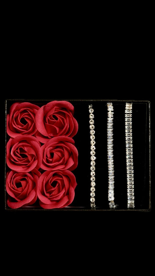 Set Brățară Tennis / Cristal Silver + Punguță de cadou - Icedout.nm