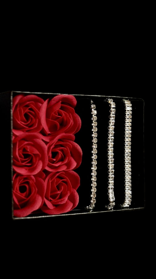 Set Brățară Tennis / Cristal Silver + Punguță de cadou - Icedout.nm