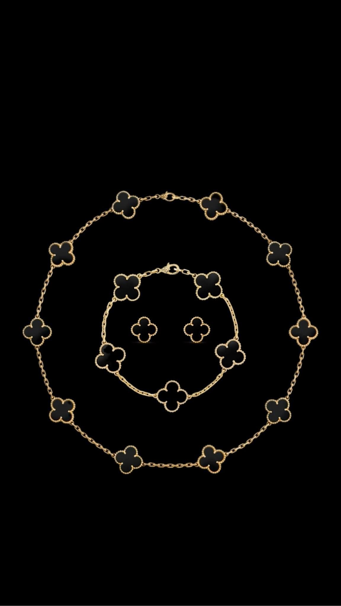 Set Colier Lucky Black&Gold - Icedout.nm