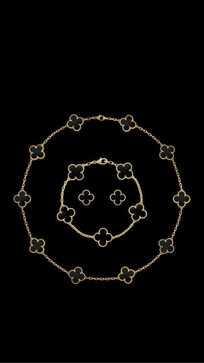 Set Colier Lucky Black&Gold - Icedout.nm