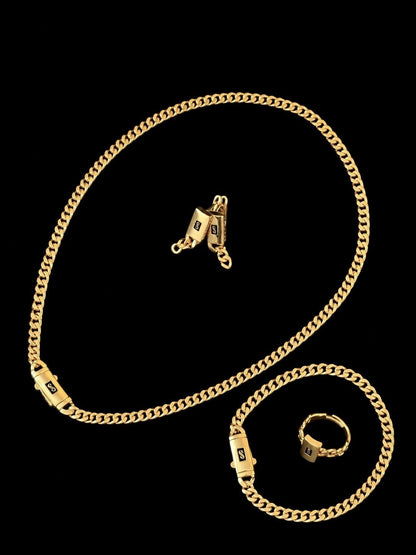 Set Cuban 6 MM GOLD Placat cu Aur 18k - Icedout.nm