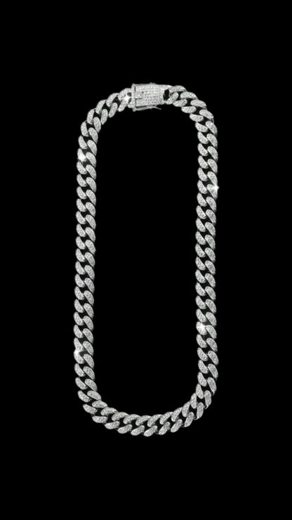 Set Cuban Clasic Silver + Ceas ICEDOUT - Icedout.nm