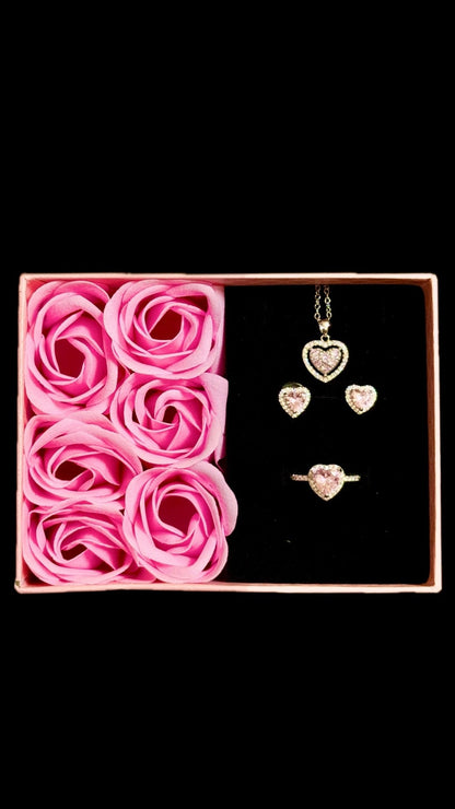 Set Pink Hearts + punguță de cadou - Icedout.nm
