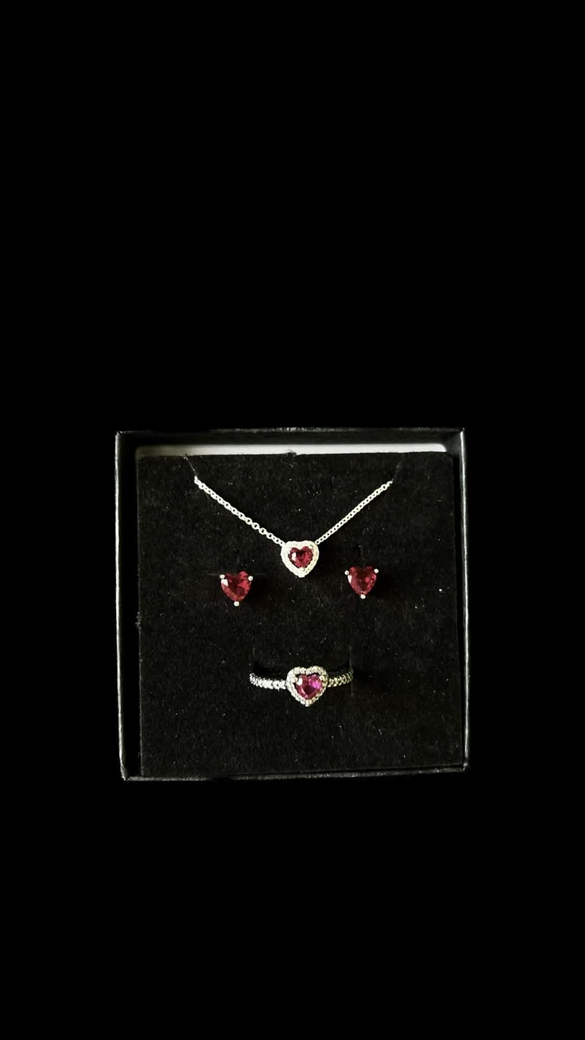 Set Red Heart 925 - Icedout.nm