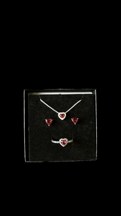 Set Red Heart 925 - Icedout.nm