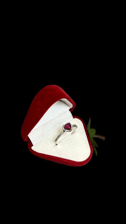 Set Strawberry Red Heart 925 Silver - Icedout.nm